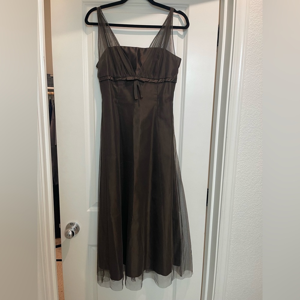 David's Bridal Chocolate Gown